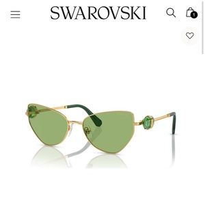 Swarovski Green cat eye sunglasses